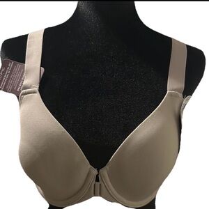 Paramour Front-Close T-Shirt Bra - Gray